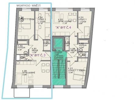 Prodej bytu, 3+kk, 66 m²
