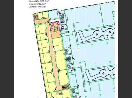 Pronájem - kanceláře, 740 m²