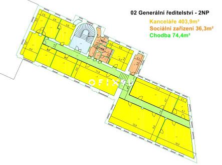 Pronájem - kanceláře, 514 m²