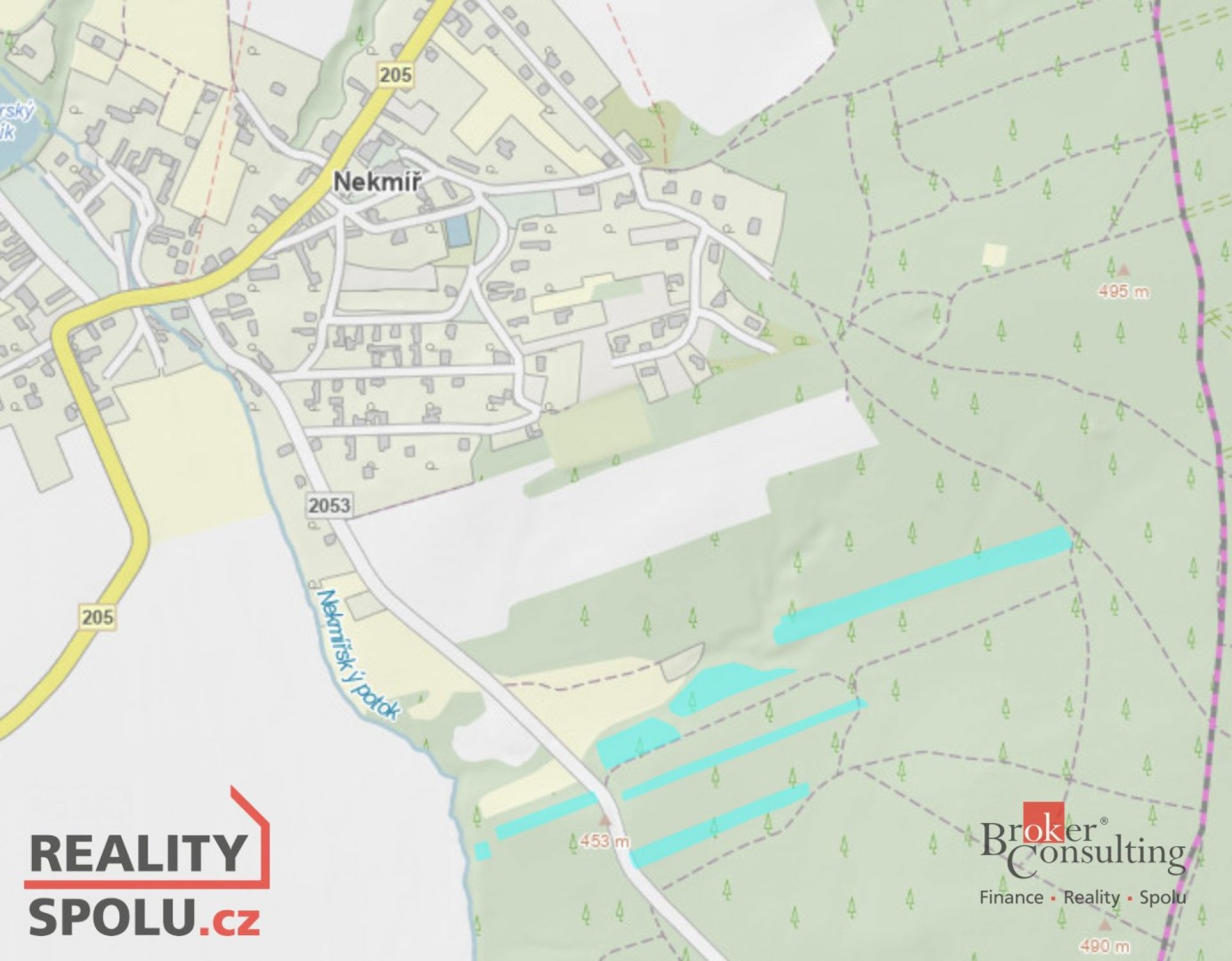 Prodej lesních pozemků – Nekmíř, okr. Plzeň-sever