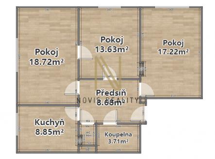 Prodej bytu, 3+1, 72 m²