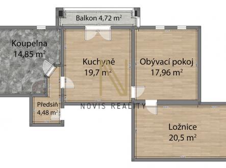 Prodej bytu, 3+kk, 77 m²