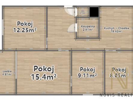 Prodej bytu, 4+1, 67 m²