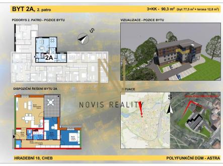 Prodej bytu, 3+kk, 77 m²