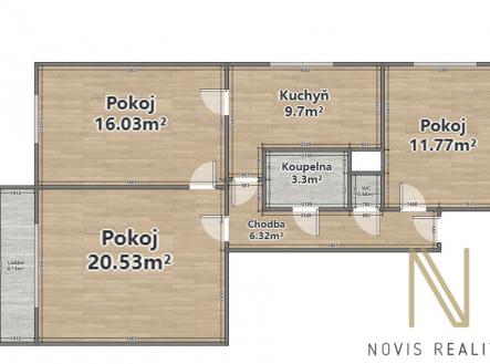 Prodej bytu, 3+1, 77 m²