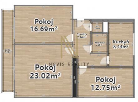 Pronájem bytu, 3+1, 71 m²