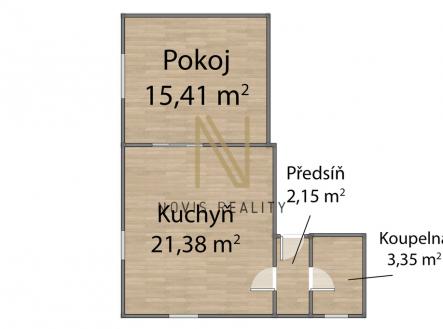 Pronájem bytu, 2+kk, 42 m²