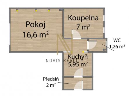 Pronájem bytu, 1+1, 32 m²