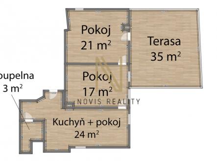 Pronájem bytu, 3+kk, 100 m²
