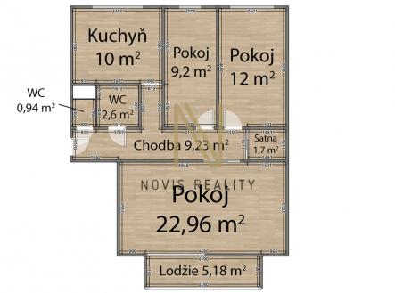 Prodej bytu, 3+1, 75 m²