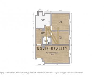 Pronájem bytu, 3+kk, 75 m²