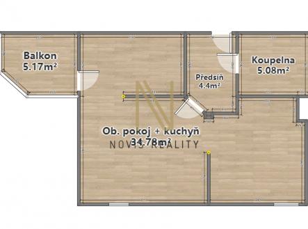 Pronájem bytu, 1+1, 51 m²