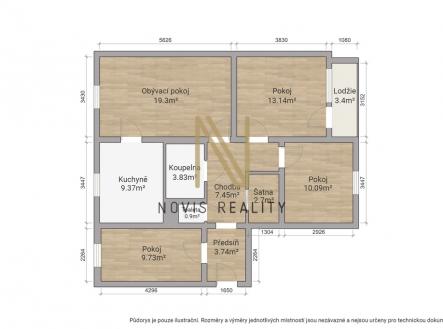 Pronájem bytu, 4+1, 87 m²