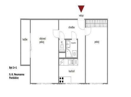 Pronájem bytu, 2+1, 51 m²