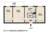 Prodej bytu, 3+1, 59 m²