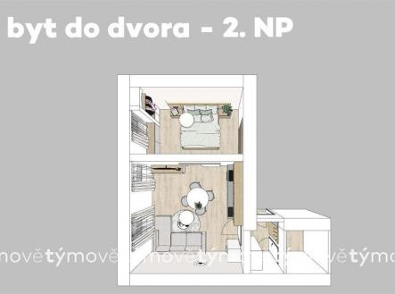 Pronájem bytu, 2+kk, 40 m²