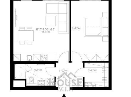 Prodej bytu, 2+kk, 54 m²