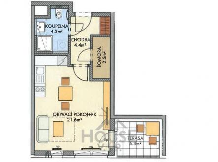 Prodej bytu, 1+kk, 39 m²