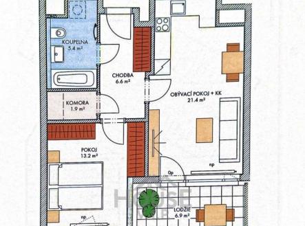 Prodej bytu, 2+kk, 57 m²