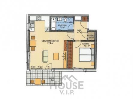 Prodej bytu, 2+kk, 55 m²