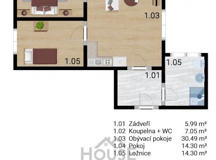 Prodej bytu, 3+kk, 79 m²