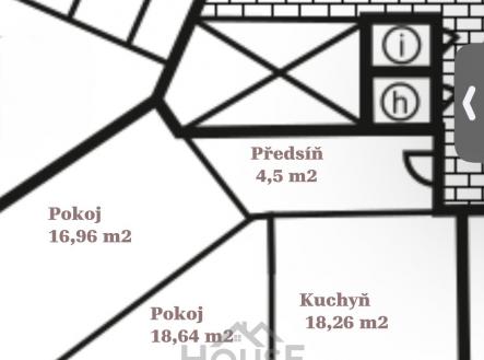 Prodej bytu, 2+1, 60 m²