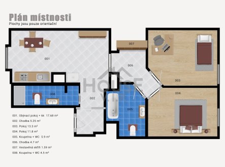 Prodej bytu, 3+kk, 63 m²