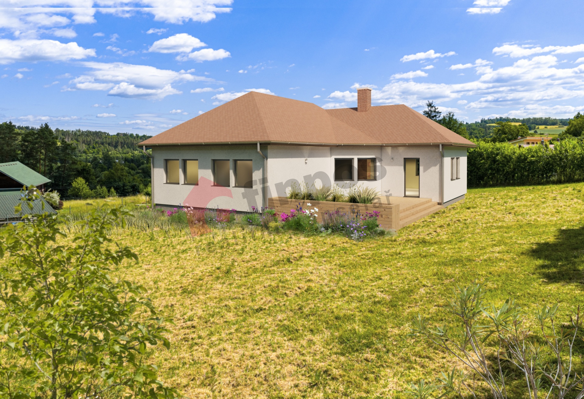 Prodej  stavebního pozemku  2 748 m2 , v Libži, okr. Benešov.