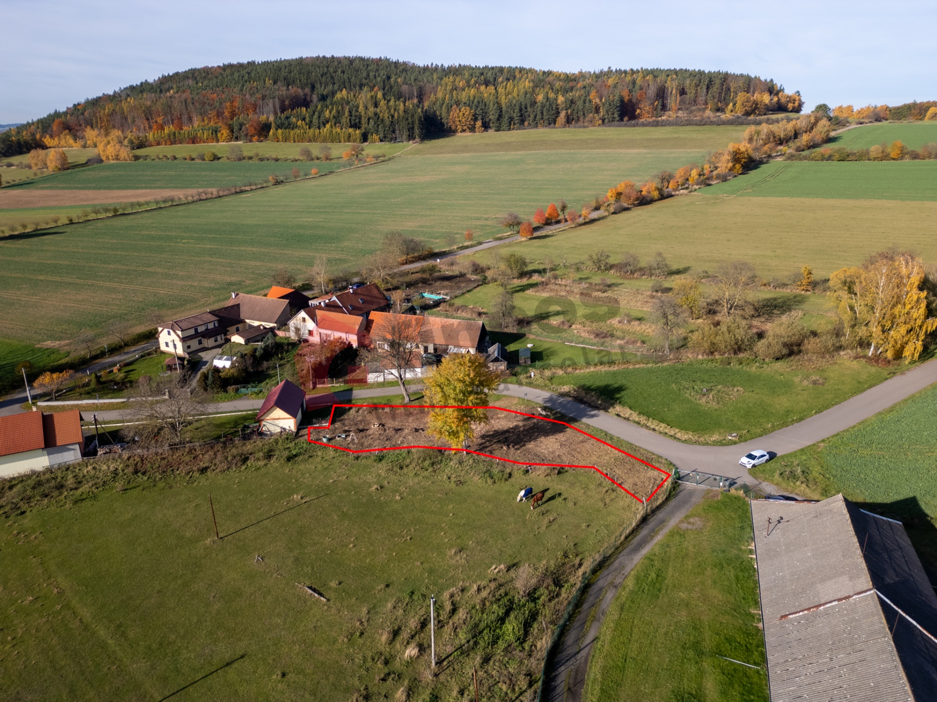 Prodej st. pozemku v Křížově u Vlašimi 954 m2