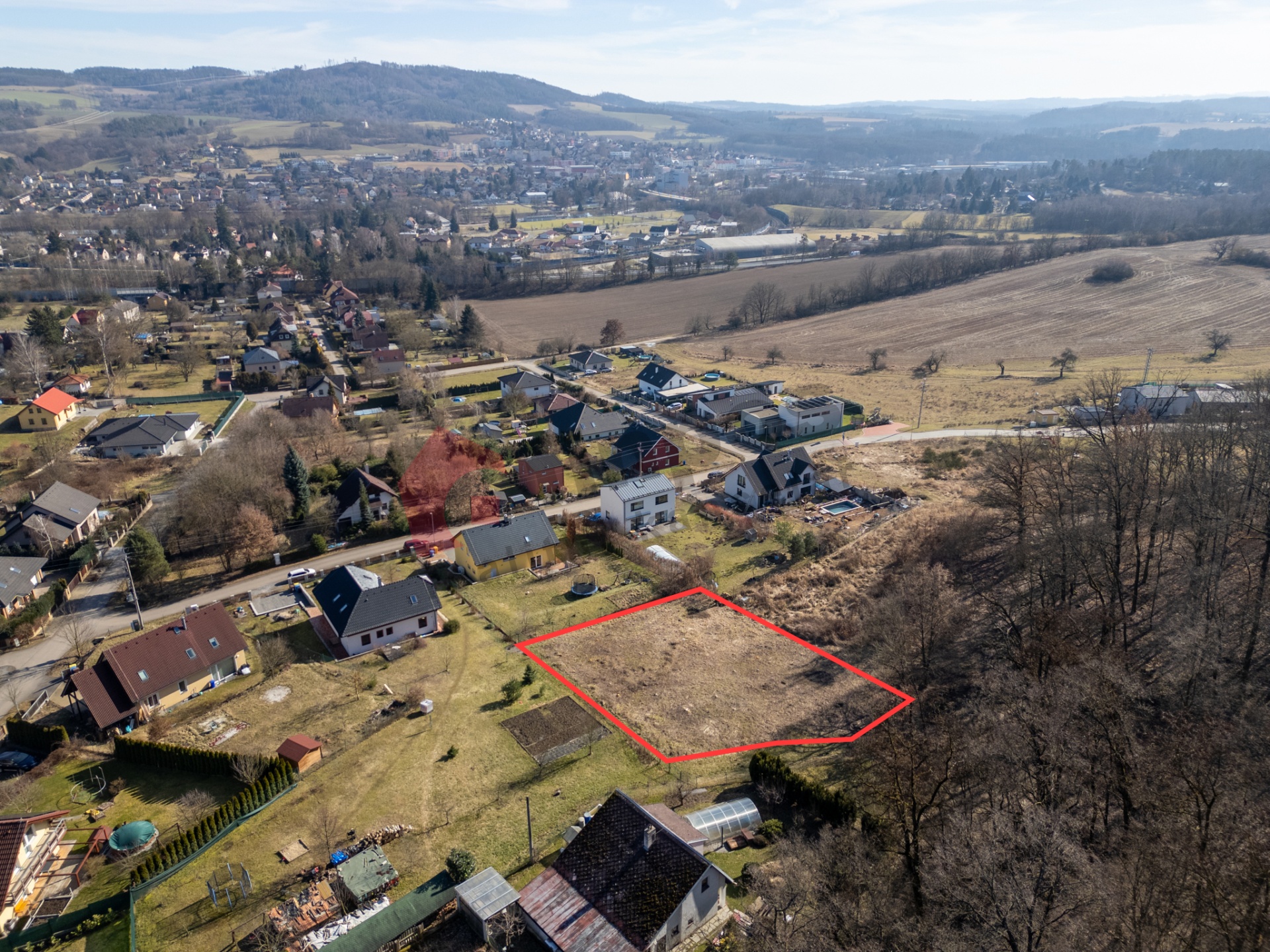 Prodej stavebního pozemku 1061 m² Čerčany - Vysoká Lhota - Pyšely