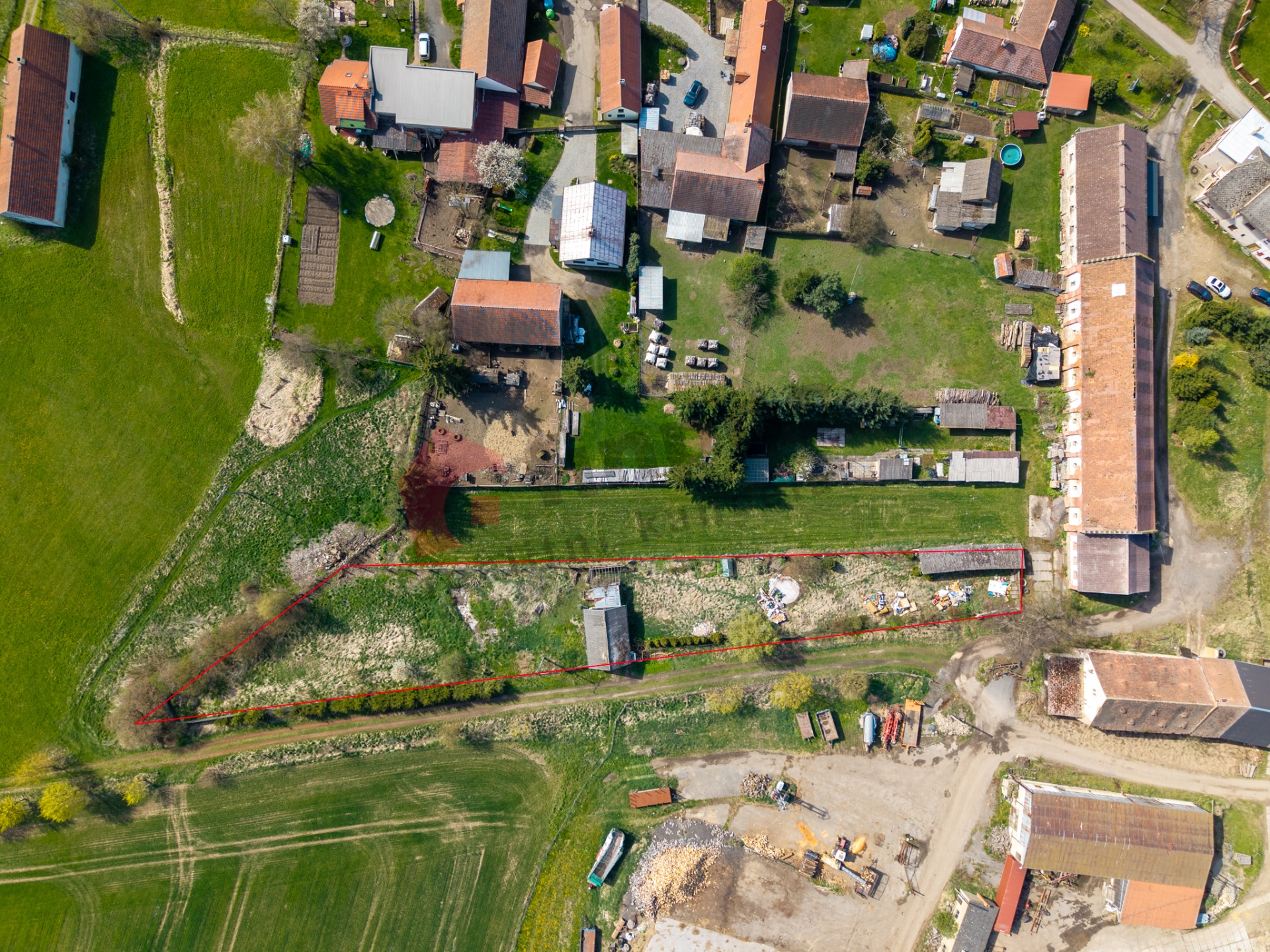 Prodej stavebního pozemku v Boru u Březnice
