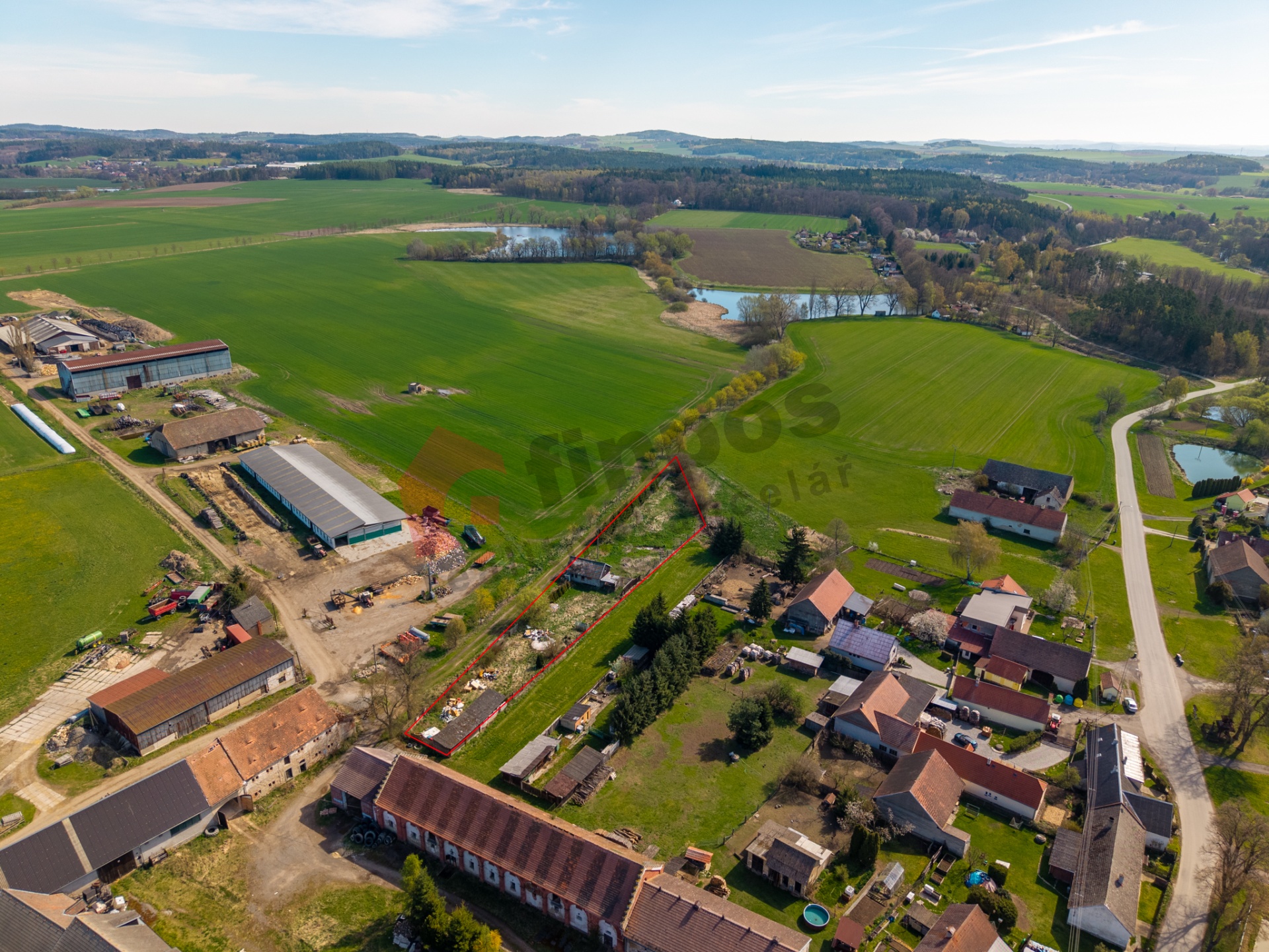 Prodej stavebního pozemku v Boru u Březnice