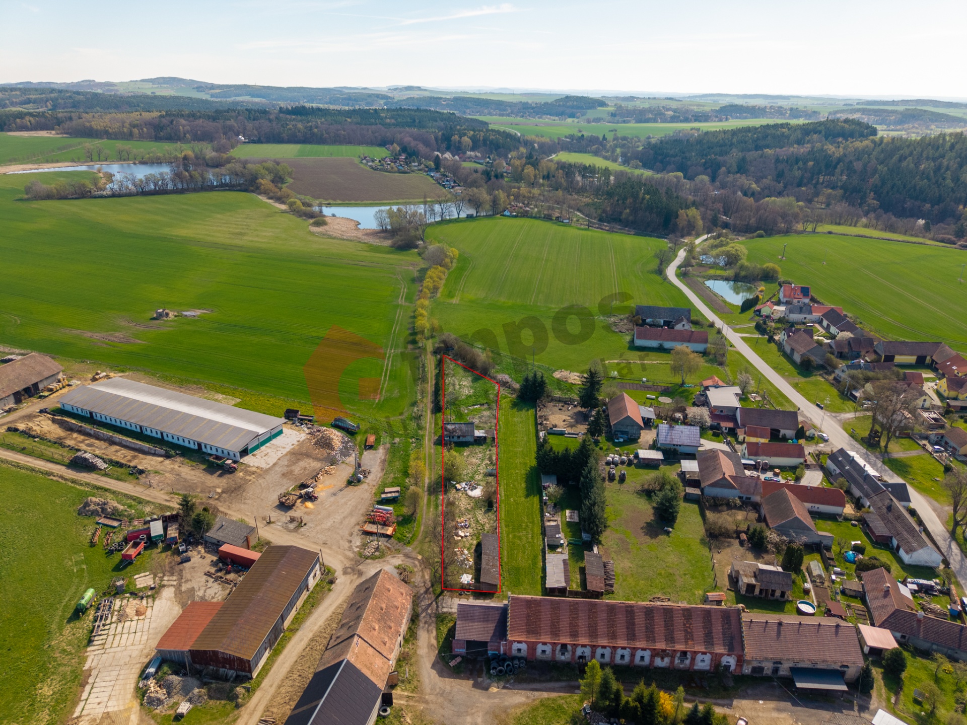 Prodej stavebního pozemku v Boru u Březnice
