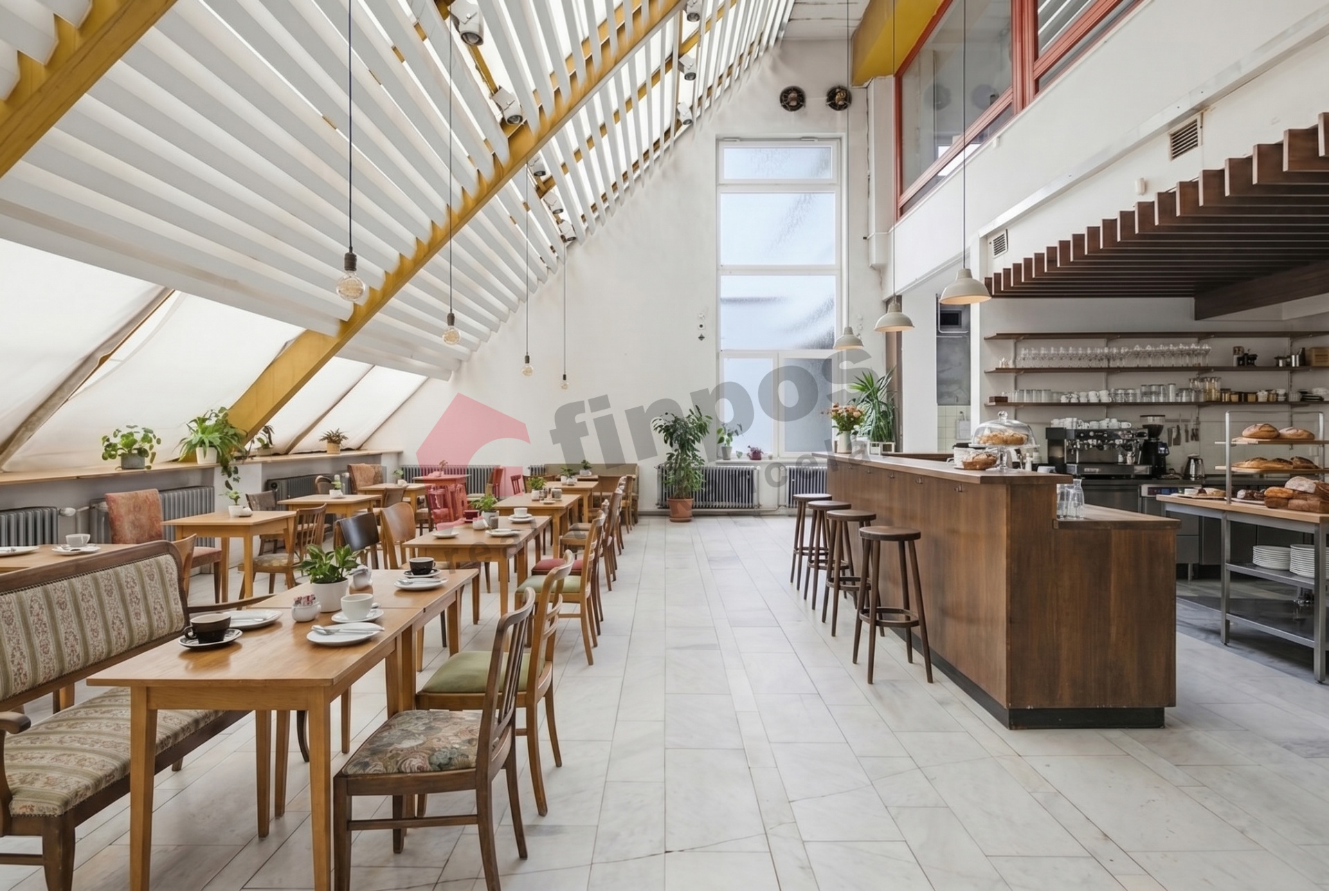 Pronájem obchodního prostoru - bistro / kavárna / hala - 158 m2 - Tábor