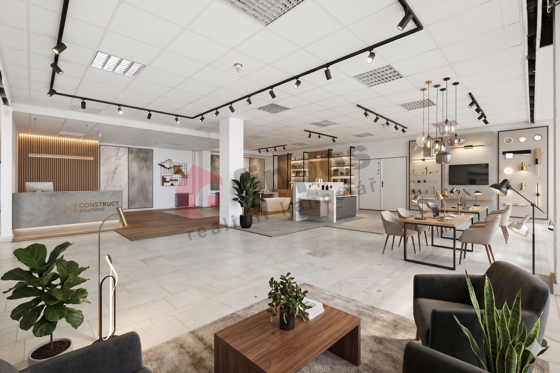 Pronájem obchodního prostoru - showroom / hala / prodejna - 194 m2 - Tábor