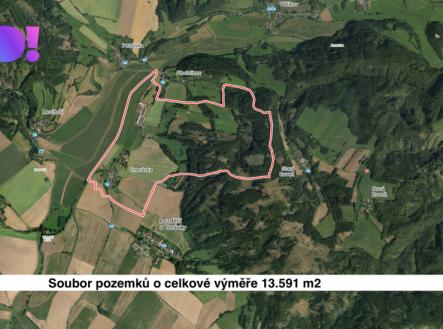 Prodej - pozemek, zemědělská půda, 13 591 m²