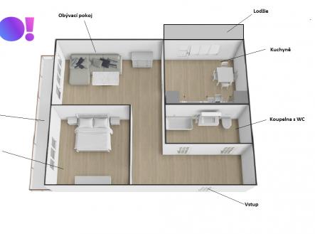 Prodej bytu, 2+1, 41 m²