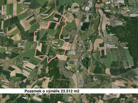 Prodej - pozemek, zemědělská půda, 23 512 m²