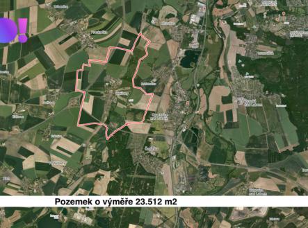 Prodej - pozemek, zemědělská půda, 23 512 m²