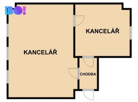 Pronájem - kanceláře, 64 m²