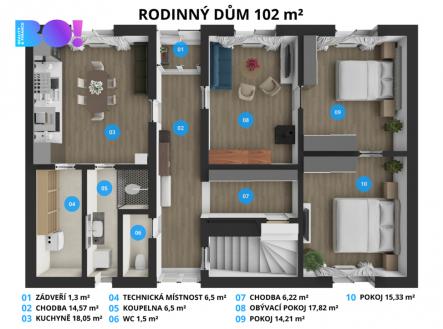 Prodej - dům/vila, 102 m²