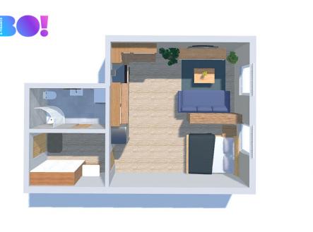 Pronájem bytu, 1+kk, 43 m²