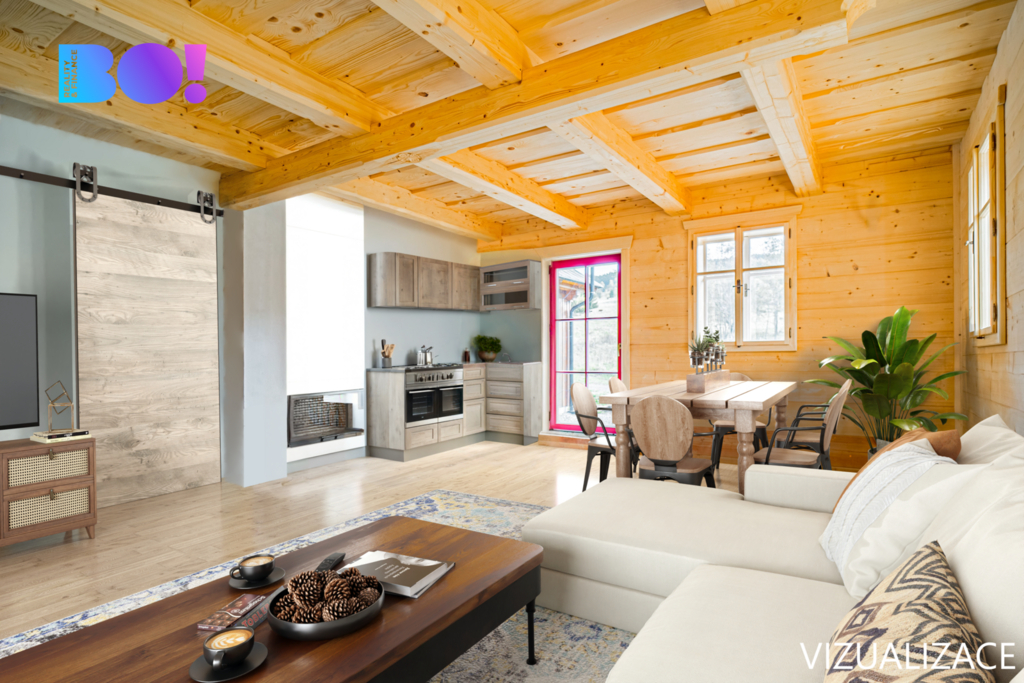 obývací pokoj a kuchyně 1