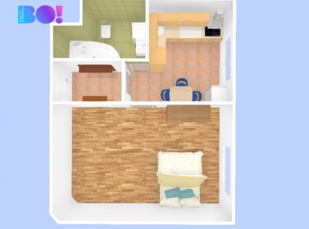 Pronájem bytu, 1+1, 42 m²