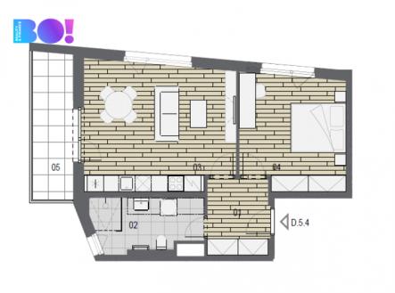 Pronájem bytu, 2+kk, 72 m²