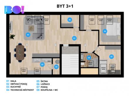 Prodej bytu, 3+1, 159 m²