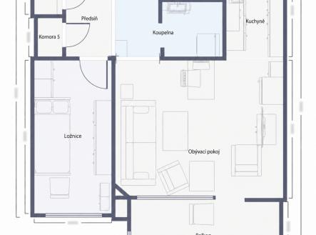 Prodej bytu, 2+kk, 52 m²
