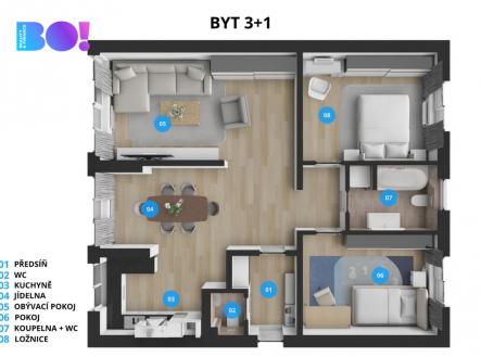 Prodej bytu, 3+1, 85 m²