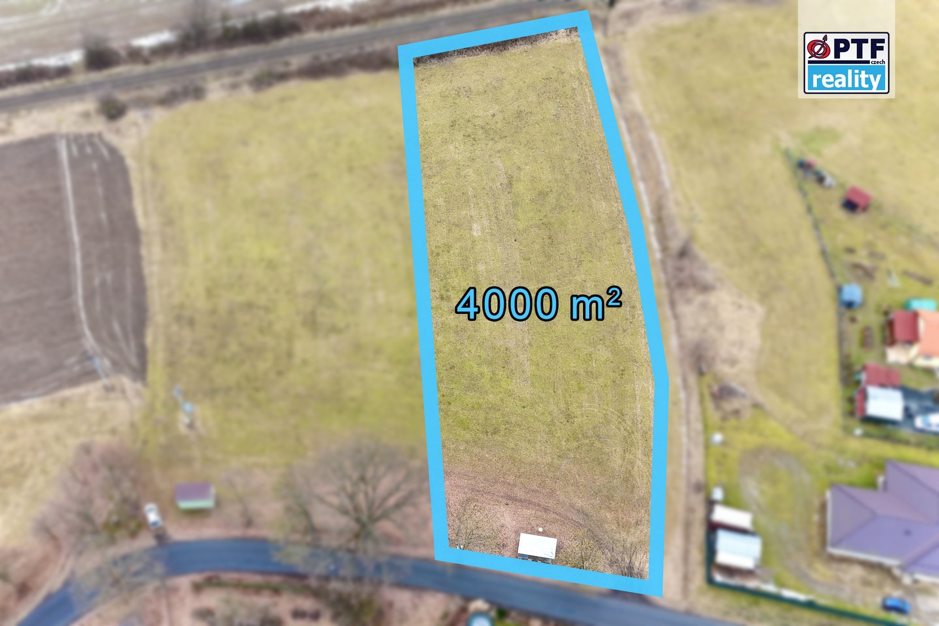 Prodej velkého stavebního pozemku (4000 m²), Bezděkov – Poborovice