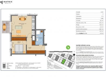 Prodej bytu, 2+kk, 52 m²